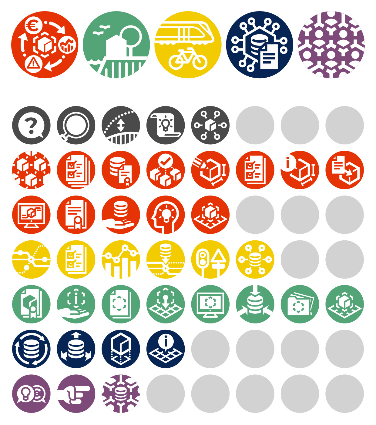 icoon ontwerp icon design pictogrammen BIM Routekaart Provincies icon set