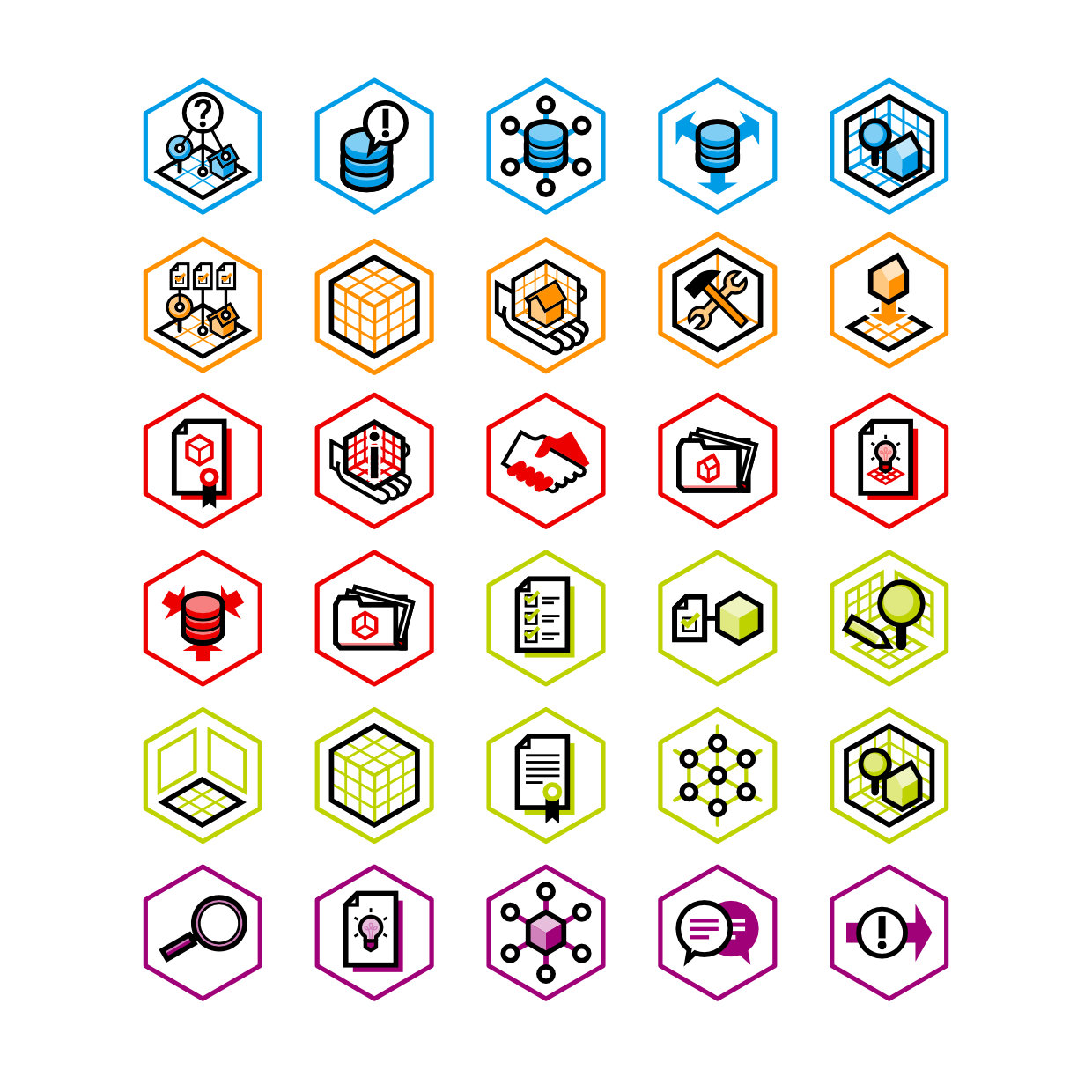 icoon ontwerp isometrisch BIM Routekaart stadsontwikkeling stedenbouw iconen 02